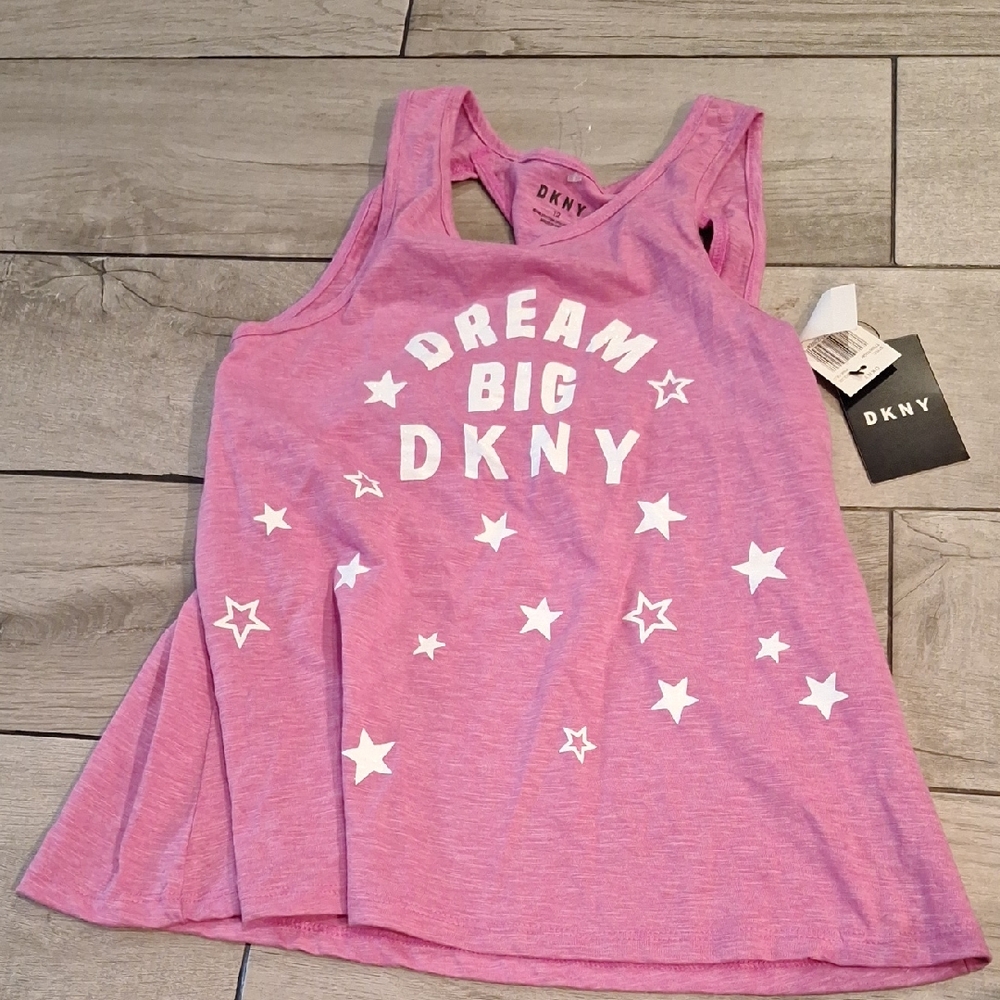 🦔DKNY Pink Sleeveless Top with Star Design💘